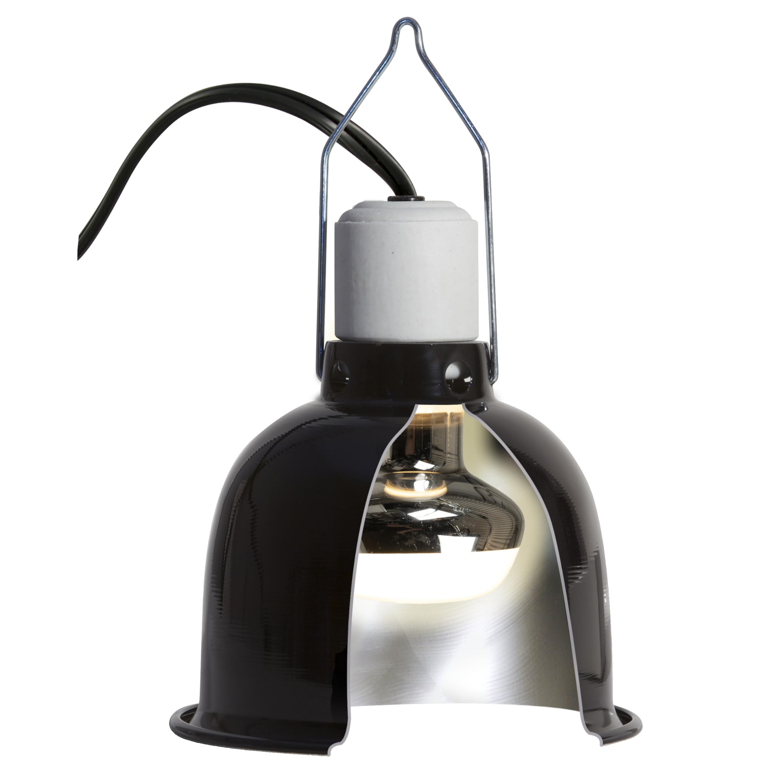 Zoo Med Repti Basking Spot Lamp 75W in enclosure—easy replacement to maintain basking zone.