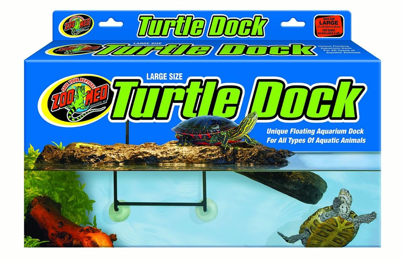Zoo Med Turtle Dock floating dock with self-leveling design for reliable basking.