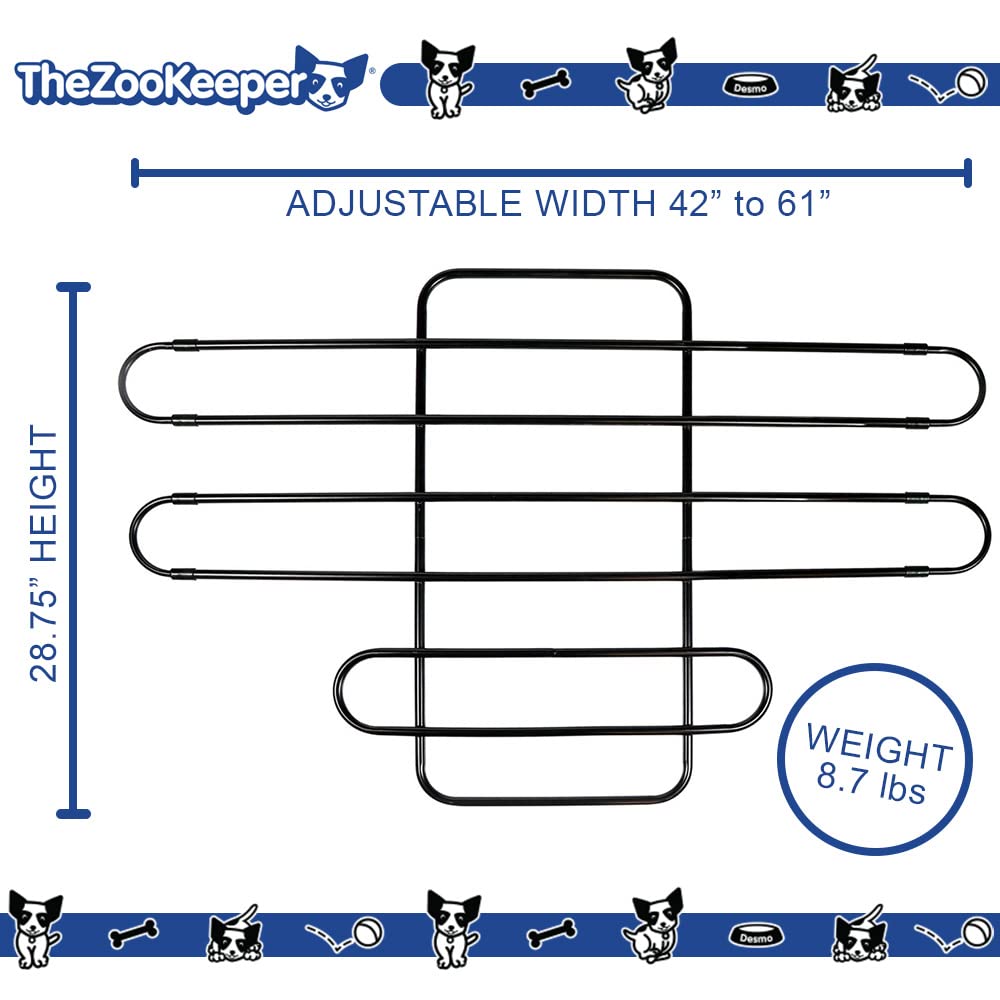 The ZooKeeper EZ Pet Barrier in-cabin protection keeps interiors clean and pets contained.