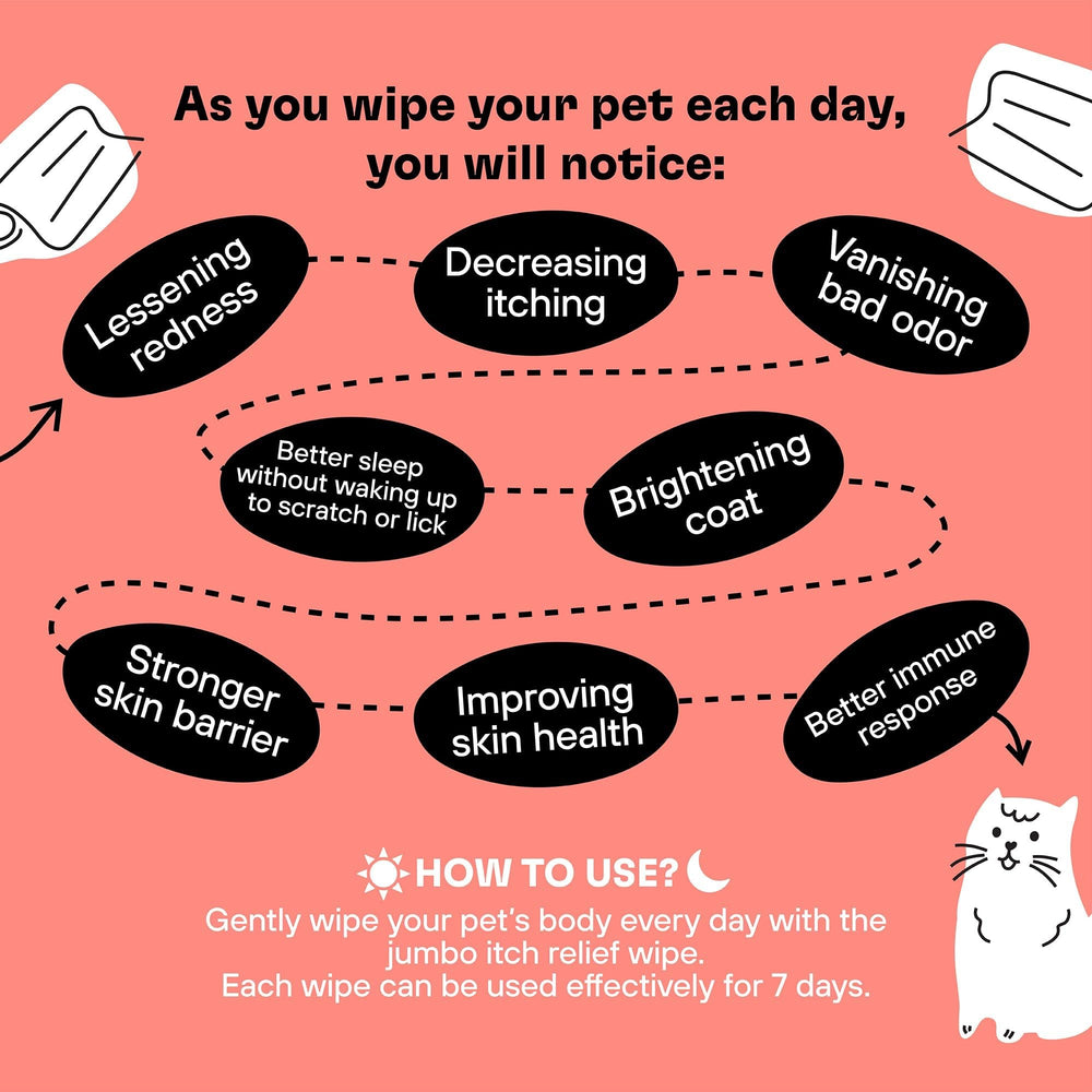 ZOOP XL Pet Wipes face: all-in-one cleansing and deodorizing for facial fur.