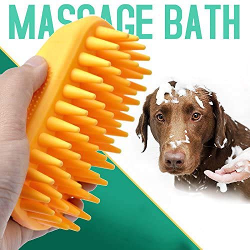 ZOOPOLR Deshedding-friendly brush helps remove loose fur during baths.
