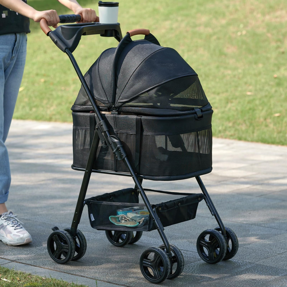 Zoosky all-terrain wheels deliver a smooth ride on varying surfaces.