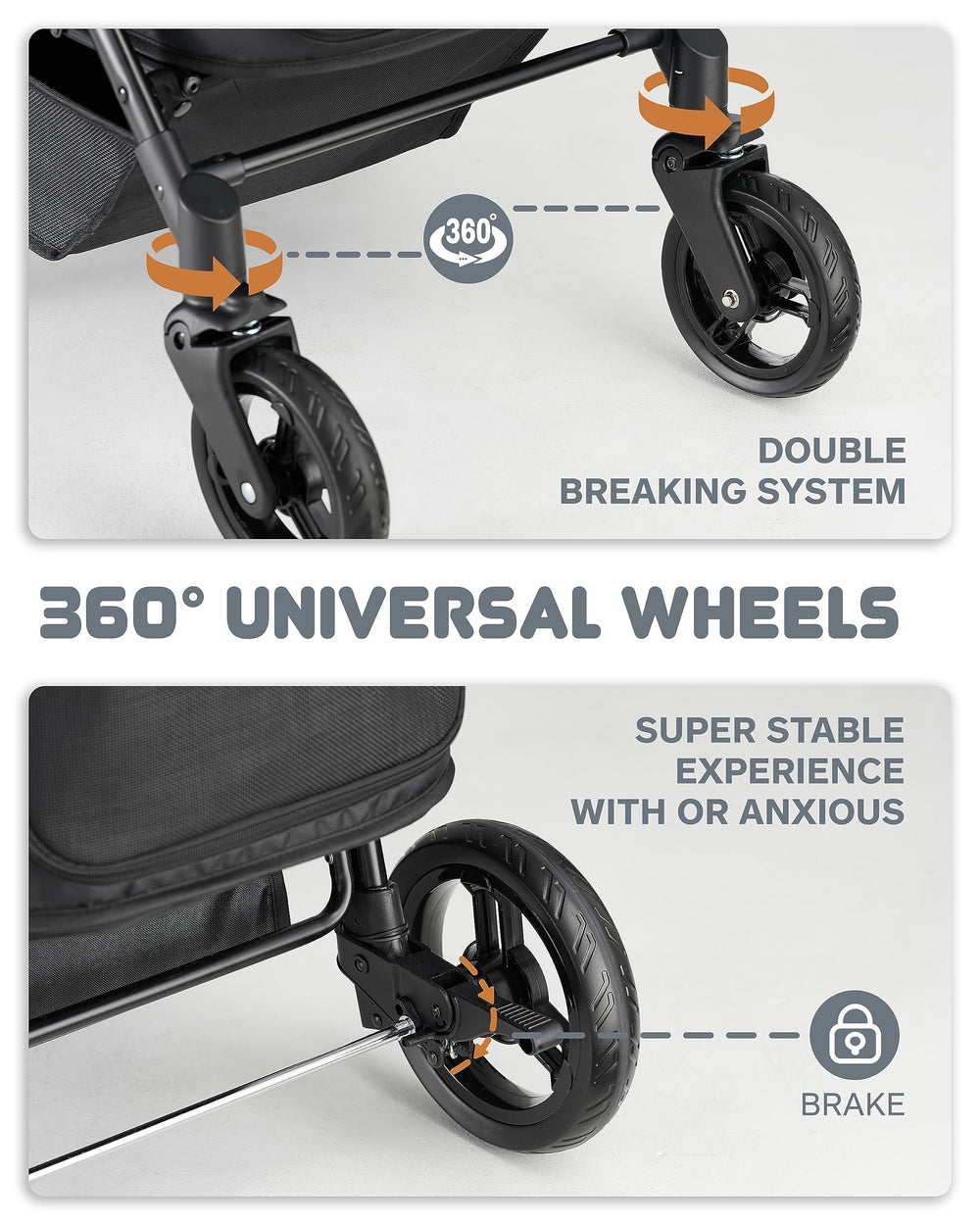 Zoosky dog stroller storage-basket highlights convenient space for toys and treats