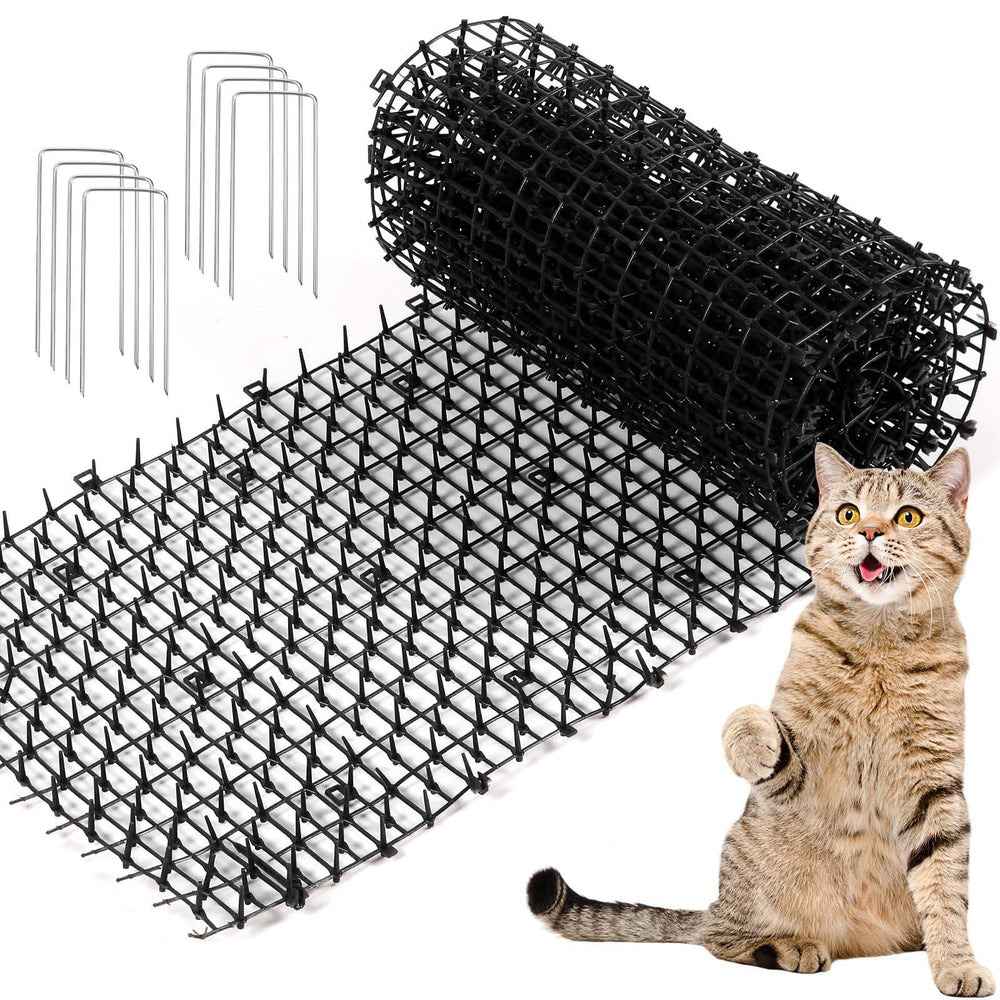 Zopeal cat repellent mat outdoor install demonstrates garden deterrence and easy setup.