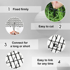 Zopeal cat repellent mat cable ties illustrates quick, sturdy fixing for any patch.