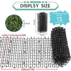 Zopeal cat repellent mat ground stakes shows stable, secure placement for outdoors.
