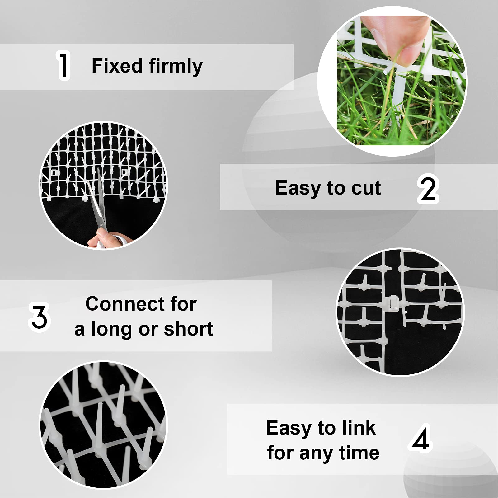 Zopeal cat repellent mat in garden keeps pets away from plants