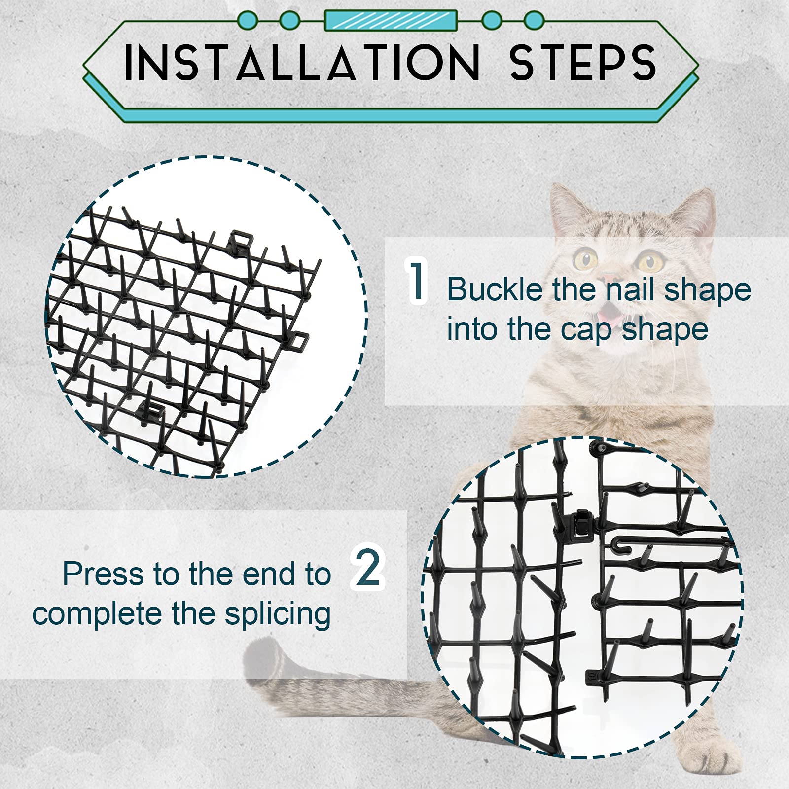 Zopeal cat repellent mat indoor sofa edge protects furniture from pet access.