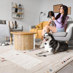 Zopeal cat repellent mat peg-and-ties setup anchors securely outdoors