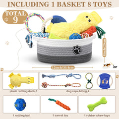 Zopeal plush rattling duck toy demonstrates engaging fetch and teething-friendly play.