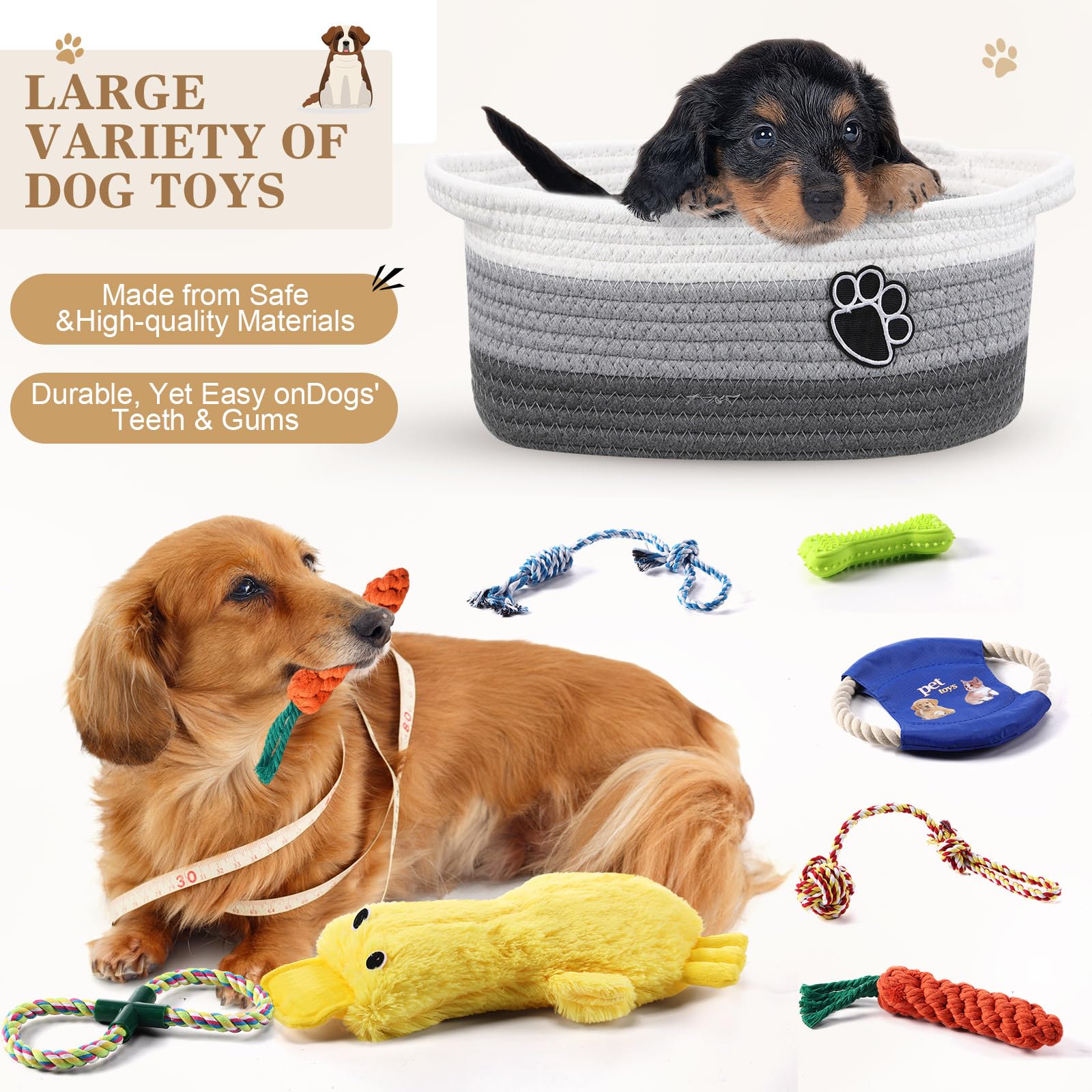 Zopeal rope-biting toy variety supports dental health and curious exploration.