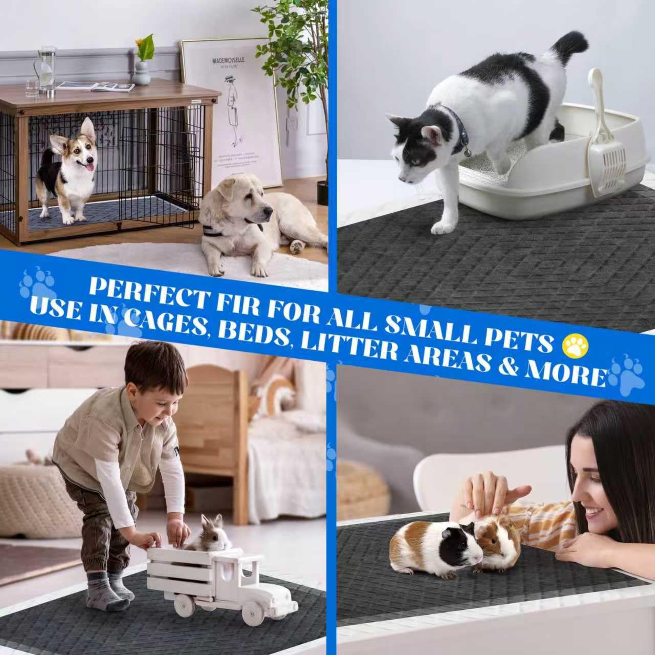 Zoramey guinea pig cage liner breathable design improves airflow