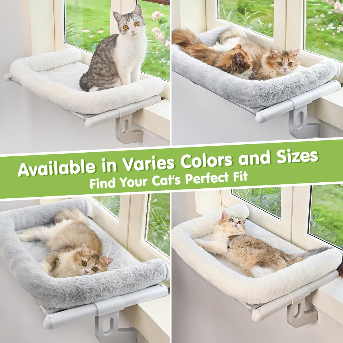 Zoratoo bedside perch creates private space for cats to relax.