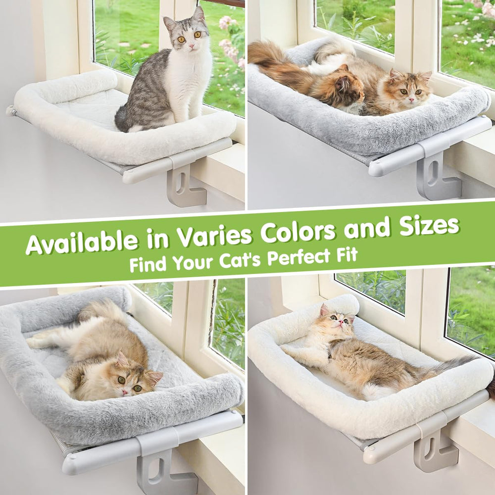Zoratoo bedside perch creates private space for cats to relax.