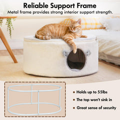Zoratoo cat bed fluffy cover delivers warmth and comfort.