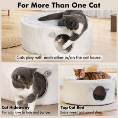 Zoratoo cat bed removable cover simplifies cleaning after naps.