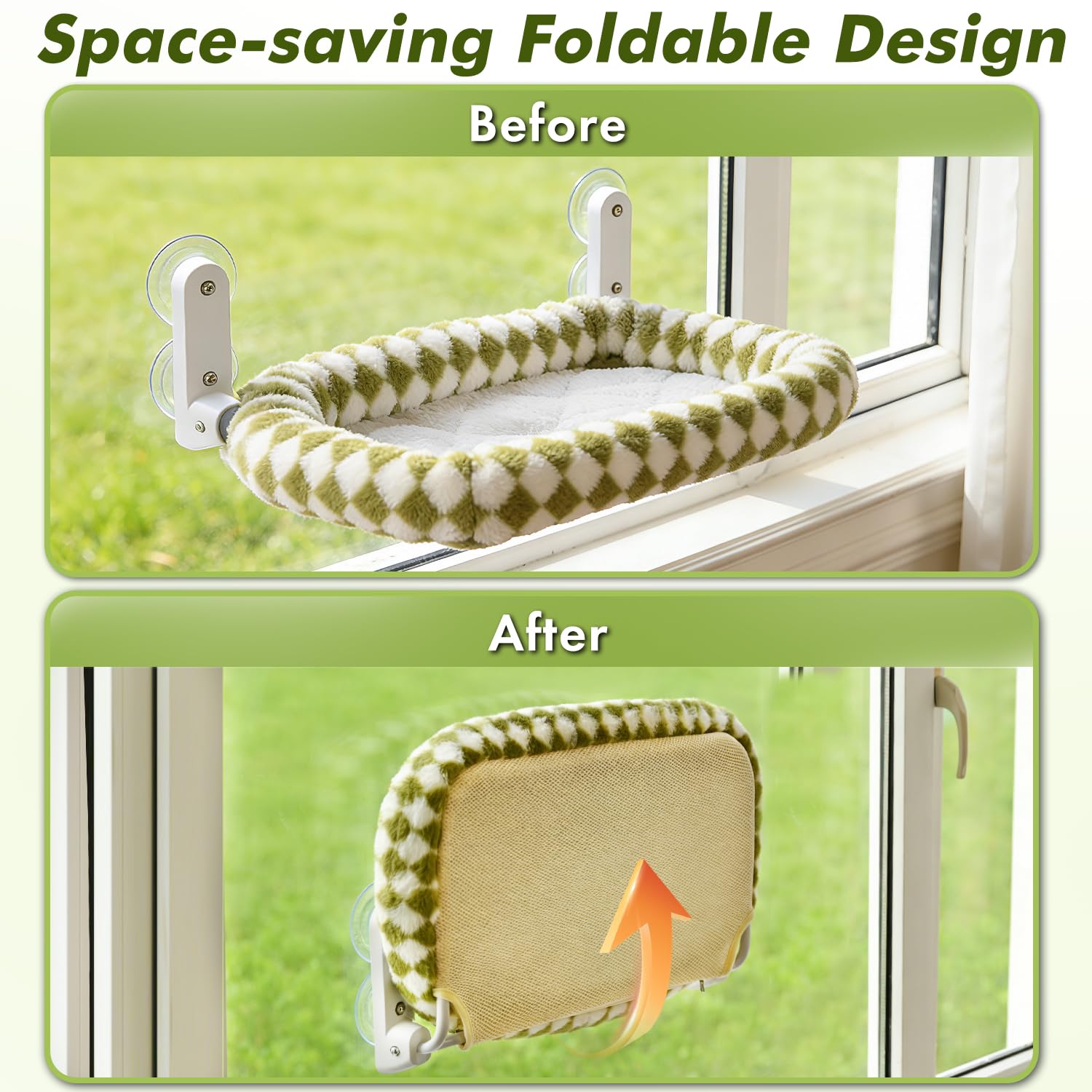 Zoratoo Cat Window Perch 4-sided bolster bed offers cozy secure naps