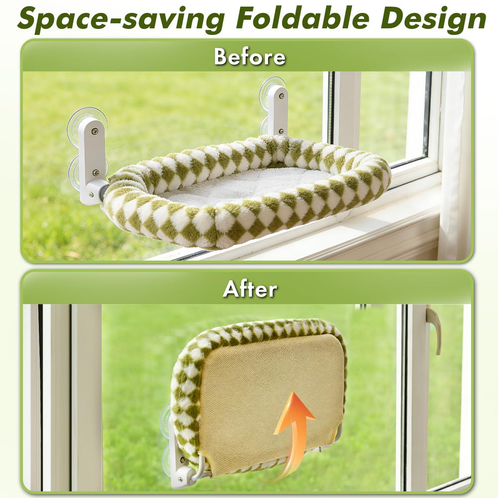 Zoratoo Cat Window Perch 4-sided bolster bed offers cozy secure naps