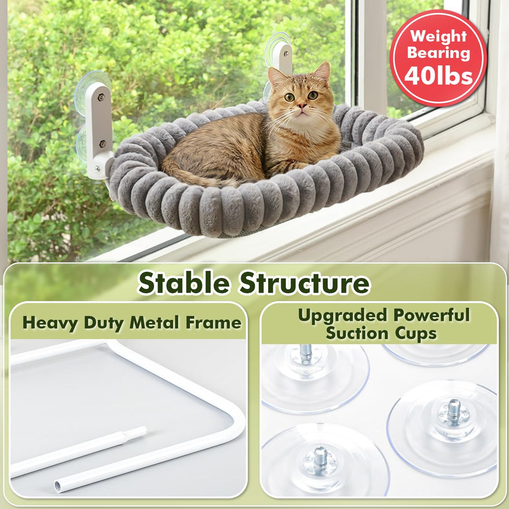 Zoratoo cat window perch room-to-room portability for flexible pet lounging.