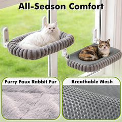 Zoratoo cat window perch metal frame emphasizes durable support.