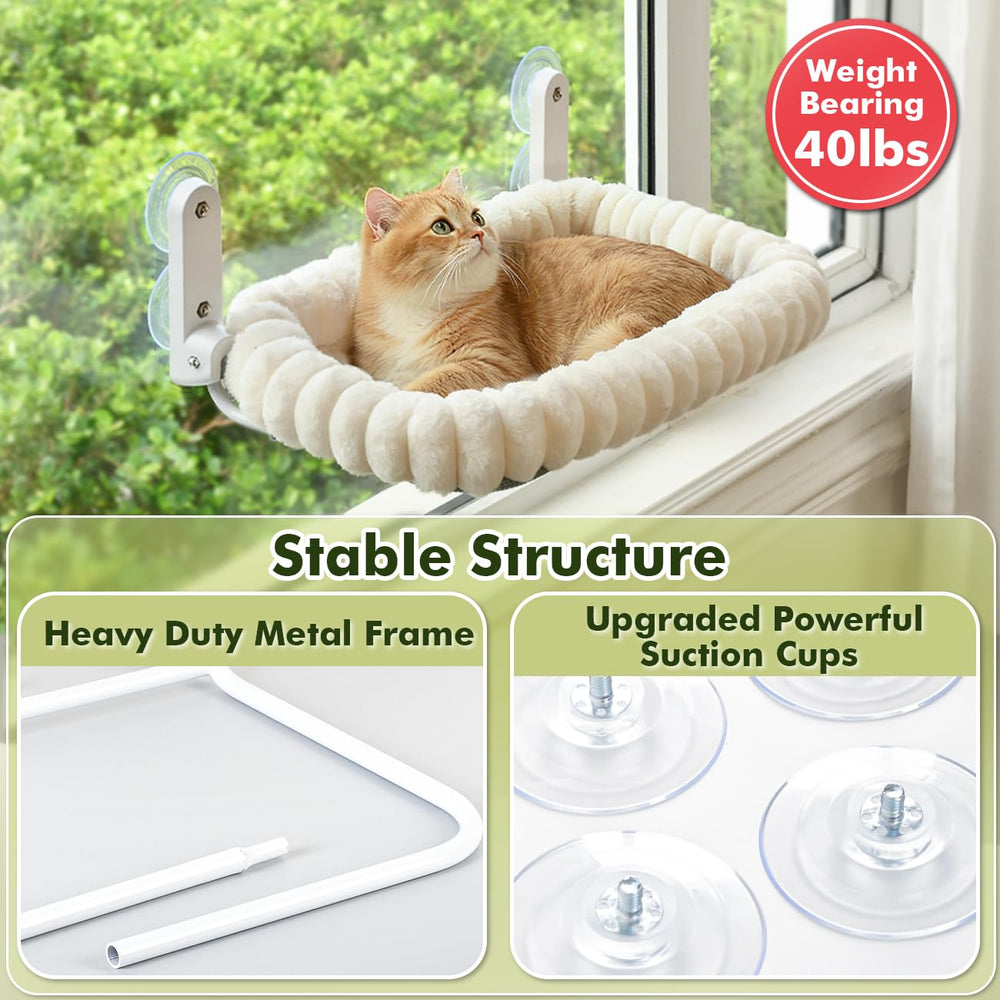Zoratoo cat window perch 40lbs capacity for multiple cats