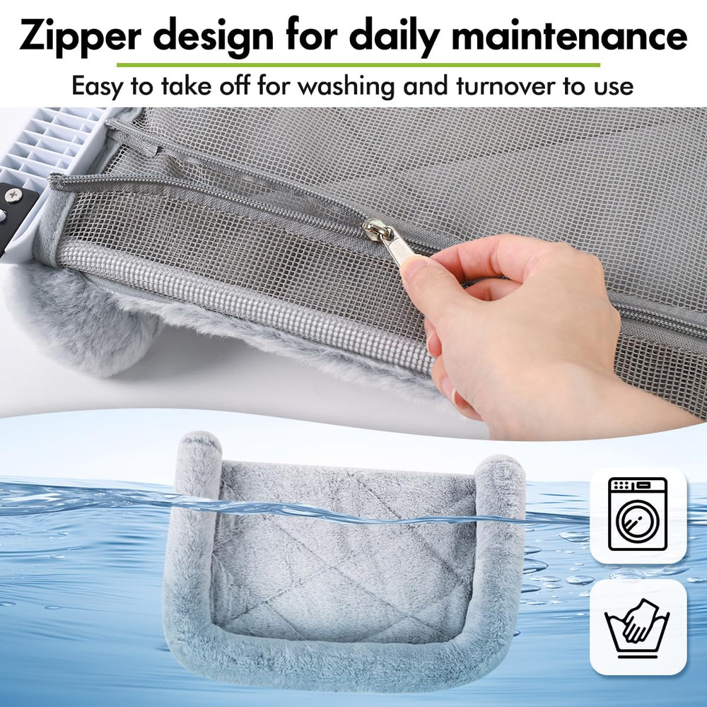 Zoratoo Cat Window Sill Perch demonstrates tool-free adjustment with clamps for quick, secure setup.
