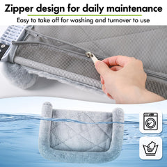 Zoratoo Cat Window Sill Perch demonstrates tool-free adjustment with clamps for quick, secure setup.