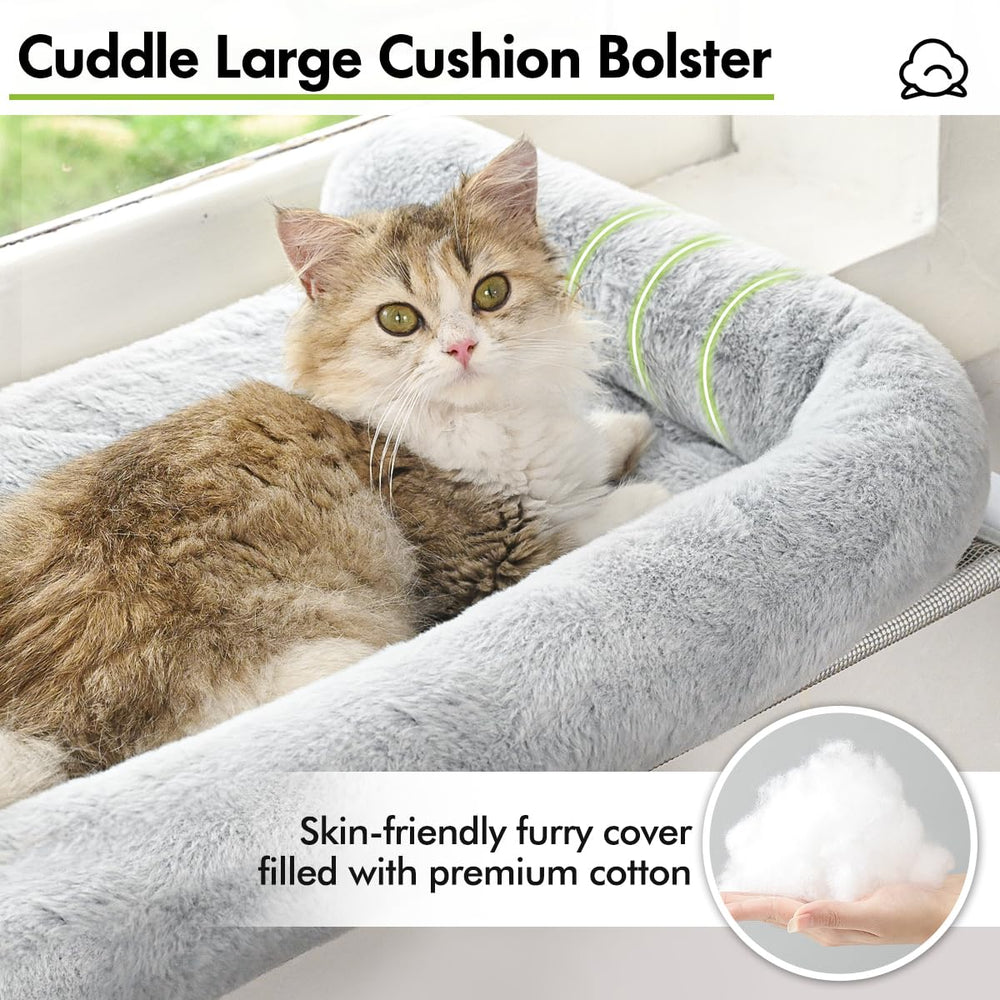 Zoratoo cat window sill perch easy assembly lets you set up without tools.