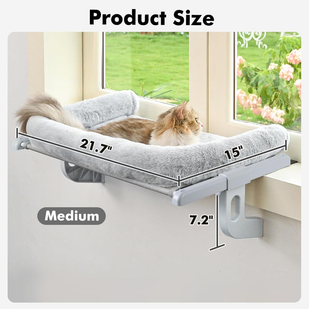 Zoratoo cat window sill perch private space enables sunbathing and bird watching.