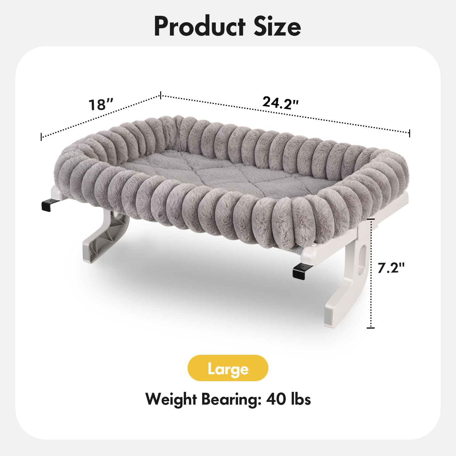 Zoratoo Cloud-Cuddle sturdy metal frame detail emphasizing durability and 30 lb capacity