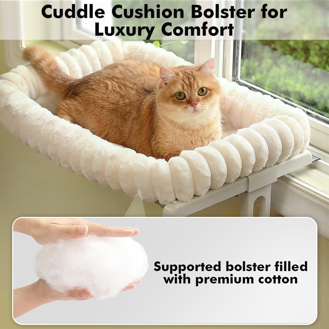 Zoratoo Cloud-Cuddle Window Perch creates a private space for cats.