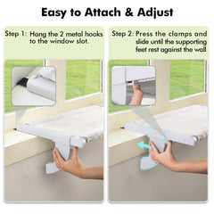 Zoratoo perch with metal hooks shows secure, no suction installation.