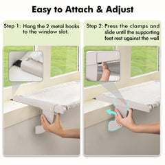 Zoratoo window-mount base detail highlighting a strong metal frame for durability.