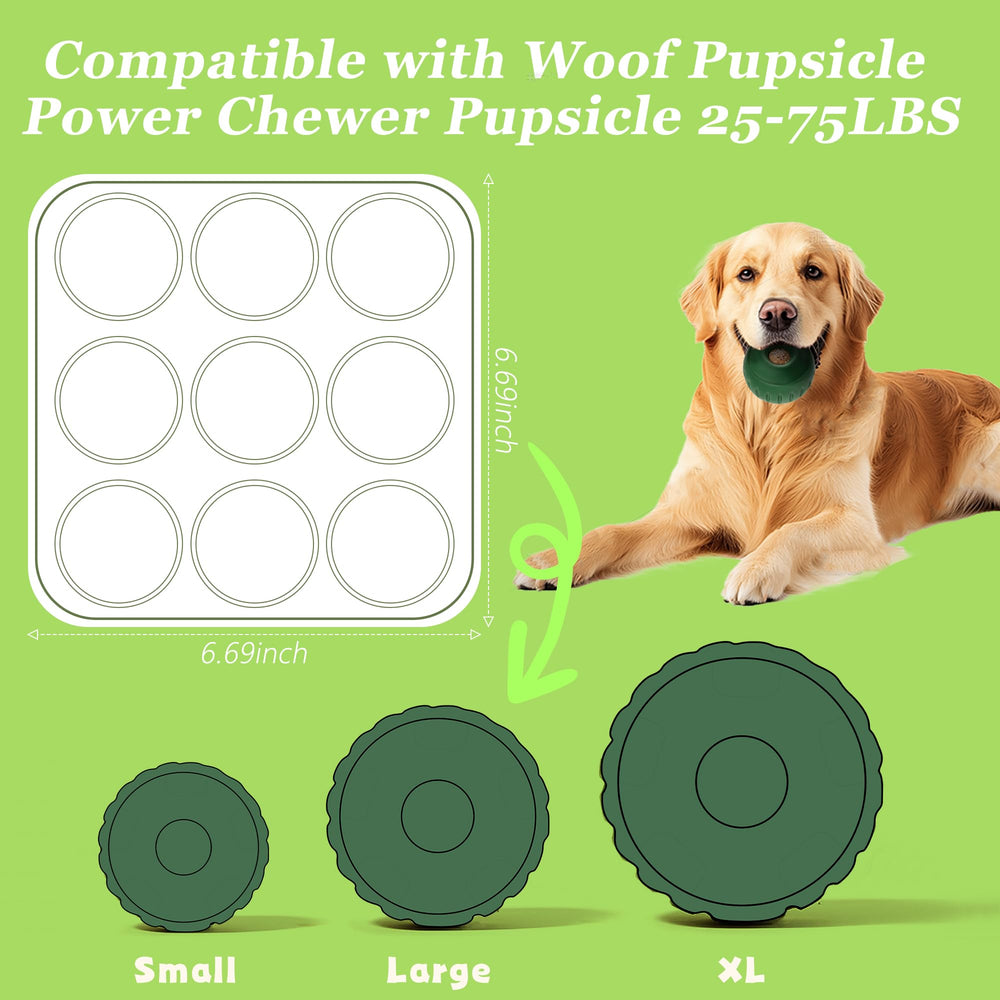 Zorazio 9Cavities mold shown with Power Chewer Pupsicle for durable frozen treats