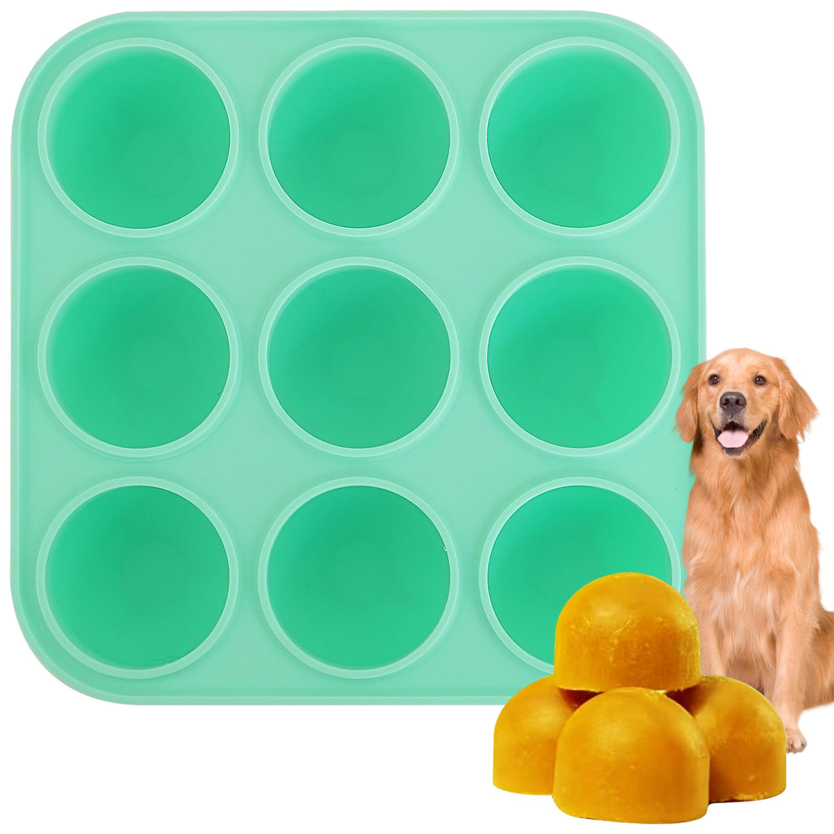 Zorazio 9Cavities silicone dog treat mold for Woof Pupsicle