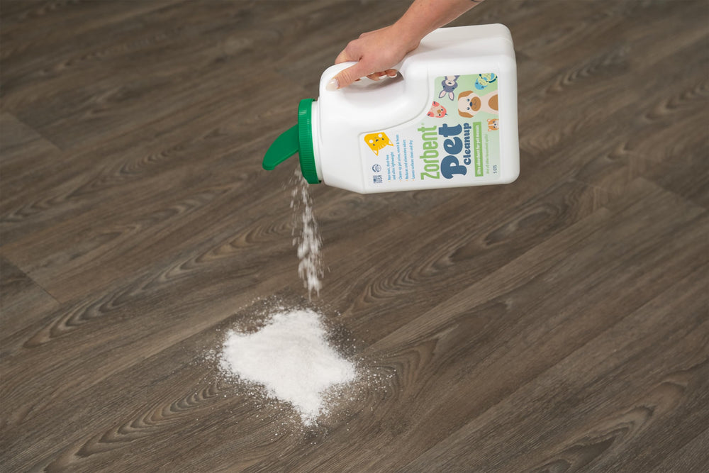 Zorbent Pet Cleanup uses pet-safe ingredients for households with kids.