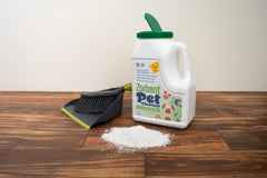 Zorbent Pet Cleanup treats tile surfaces for swift mess lifting.