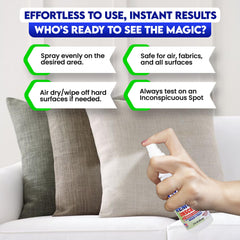 ZORBX advanced formula multipurpose odor remover spray delivers powerful, lasting odor control