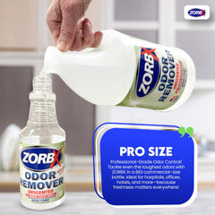 ZORBX advanced patented formula provides fast odor removal for multiple surfaces
