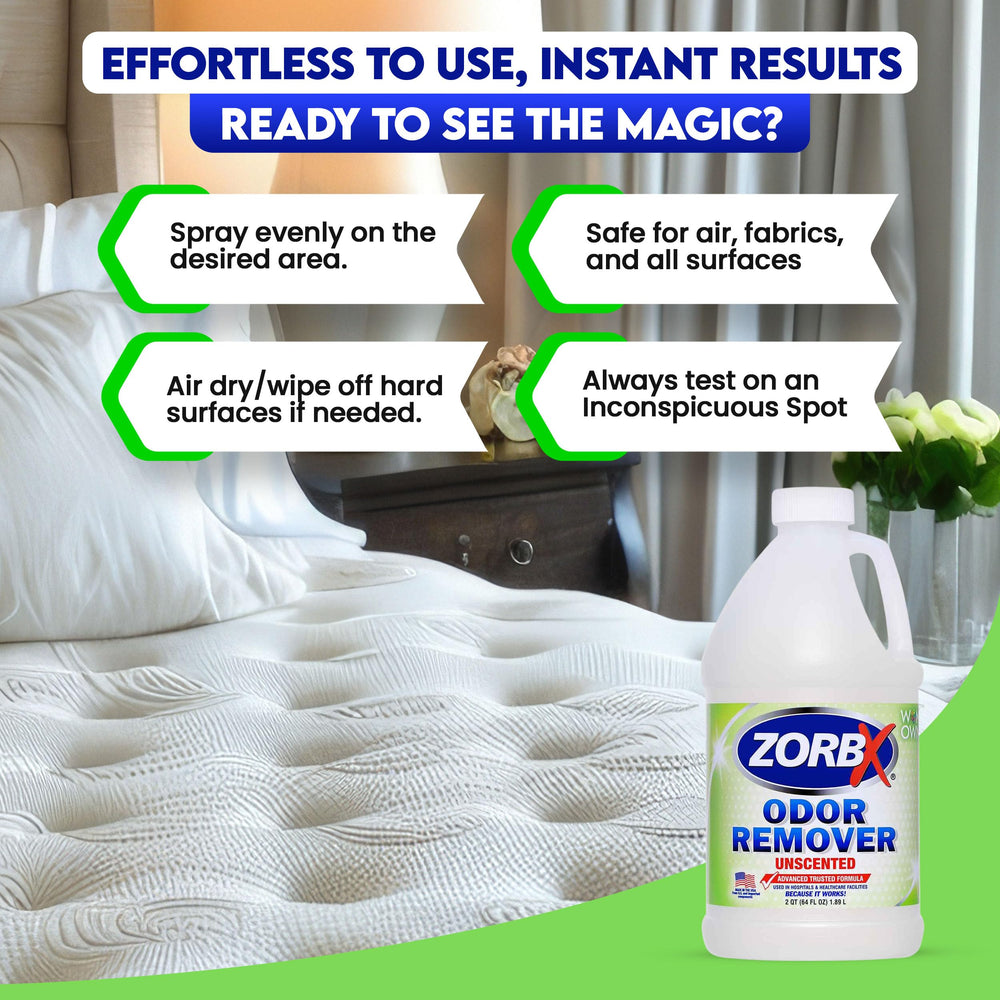 ZORBX 64 oz bottle ensures long-lasting odor control at home