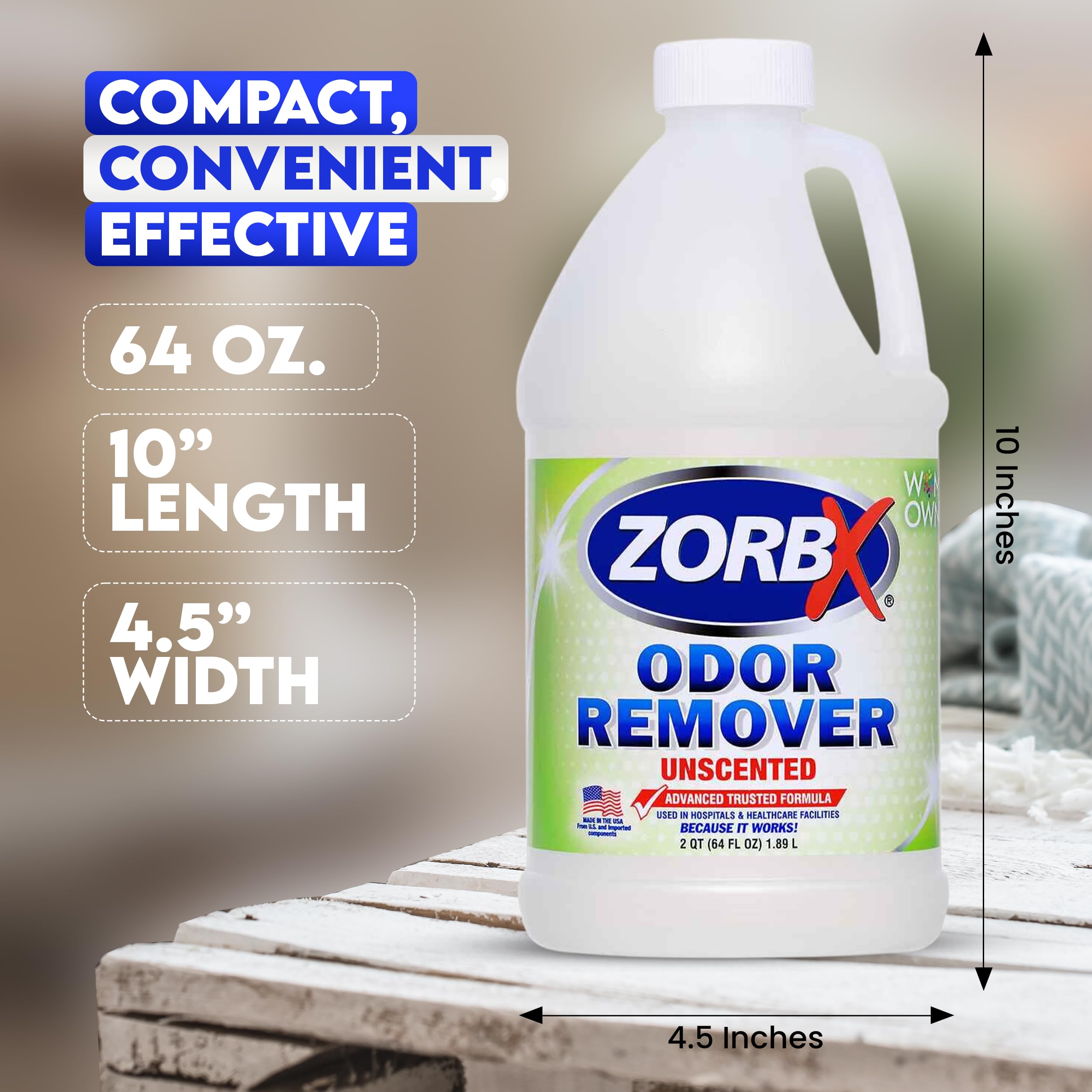 ZORBX handy in car or travel bag for on-the-go freshness