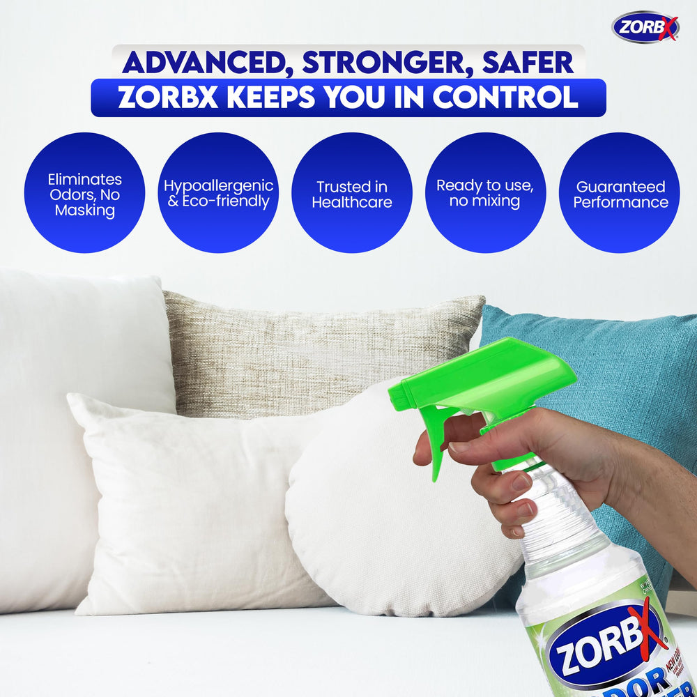 ZORBX unscented odor eliminator 2oz travel-friendly bottle