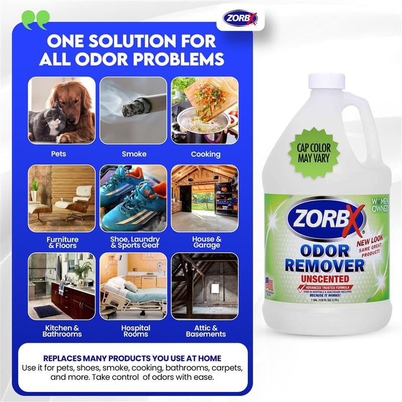 ZORBX pet-safe odor remover for living rooms and pet areas.