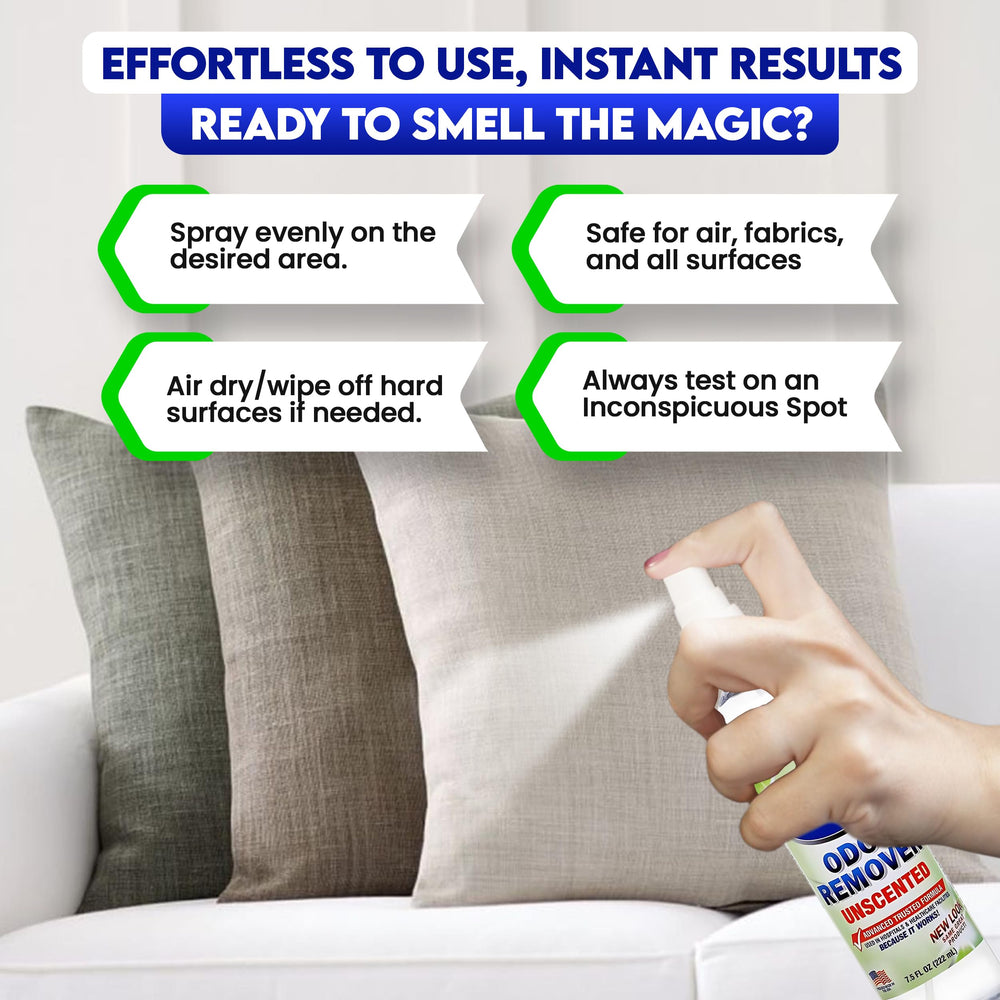 ZORBX unscented odor eliminator 7.5oz bottle for smaller spaces