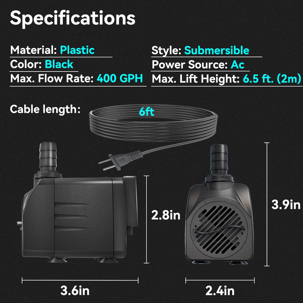Zoronk 3-nozzle compatibility for varied water features in aquariums and ponds.