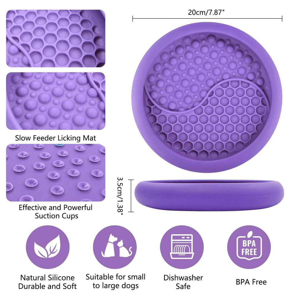 ZOURYNUA lick-bowl frozen-treats ready for cooling provides longer licking sessions.