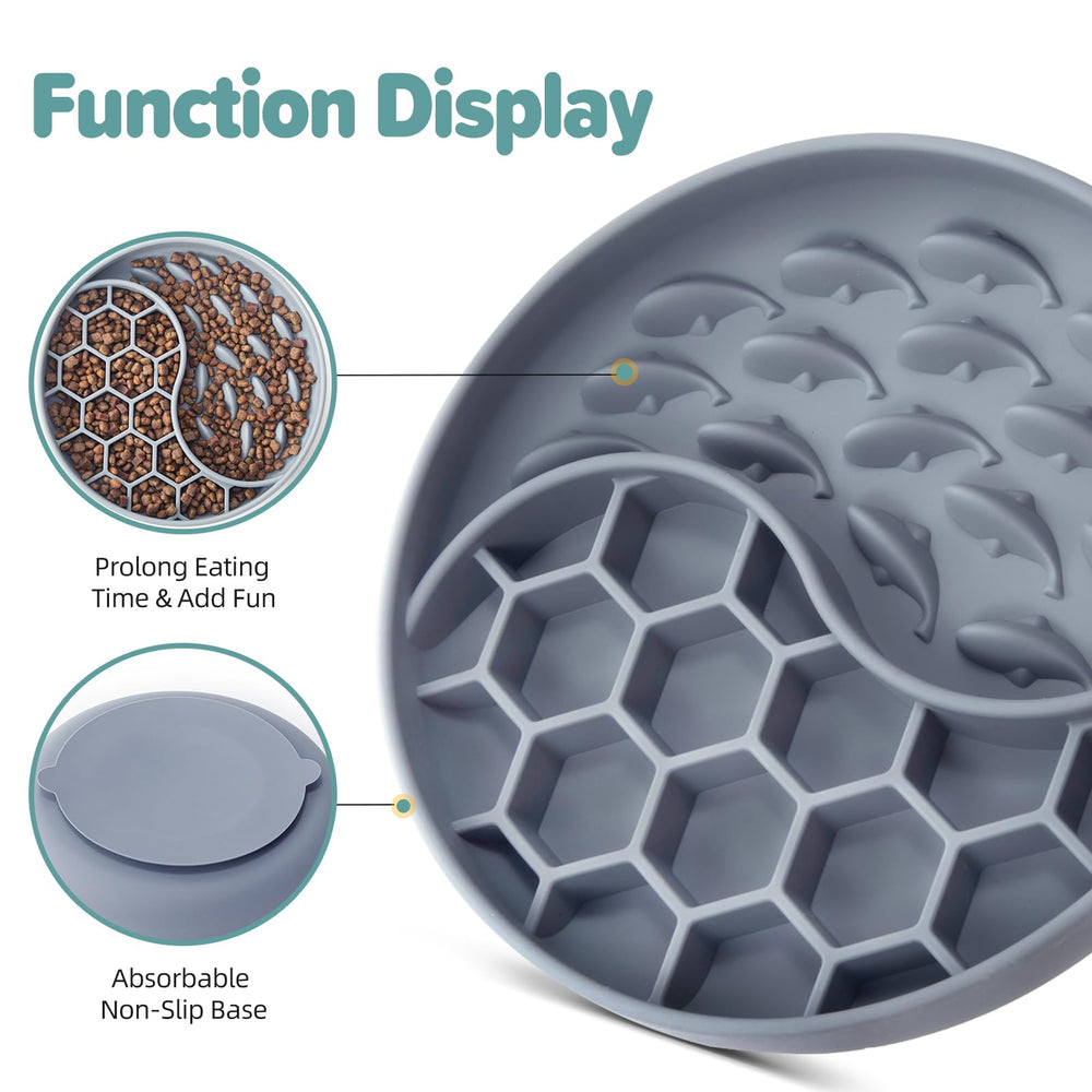 ZOURYNUA suction base keeps the dog bowl steady during meals