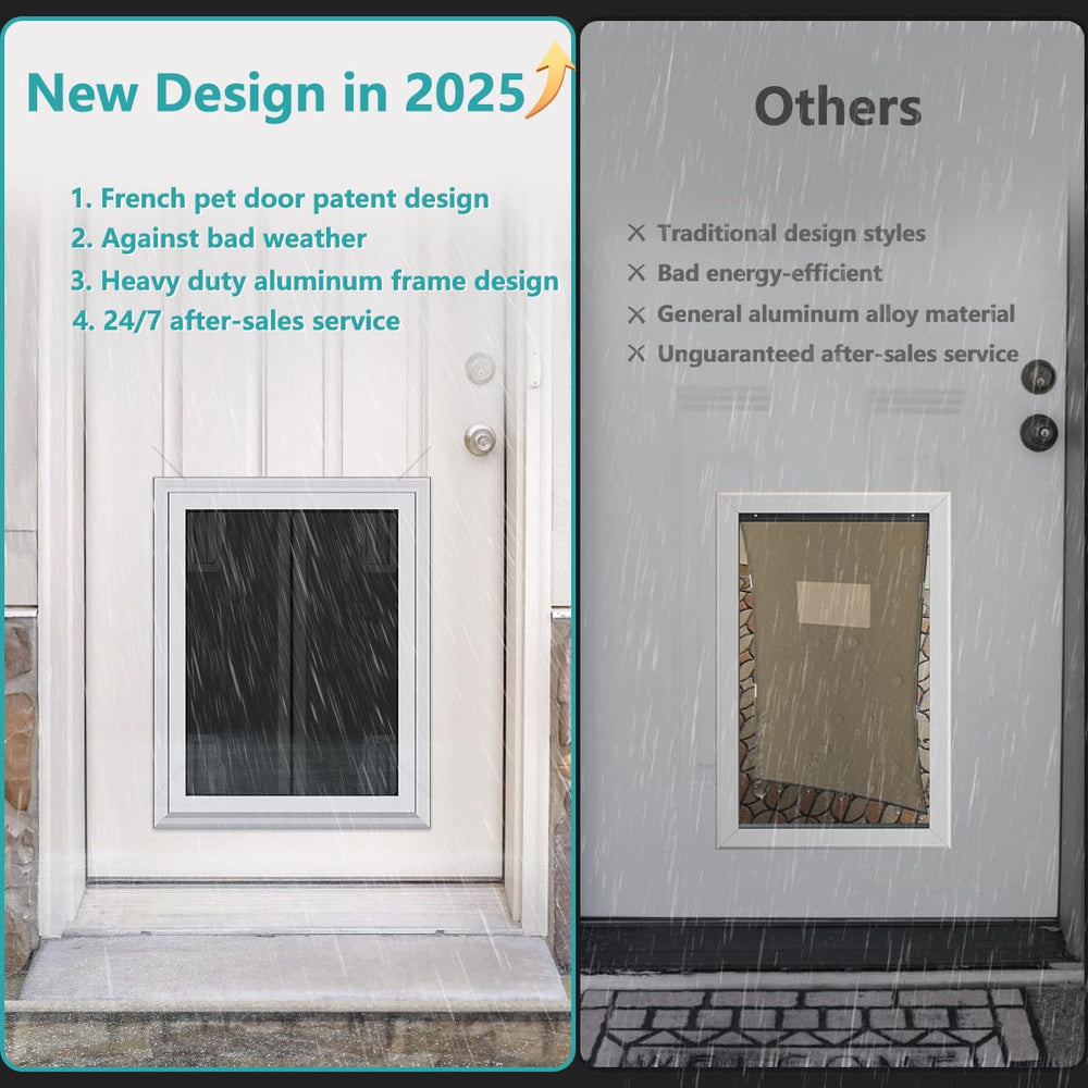 ZOUTEX dog door magnetic-flaps reduce drafts while keeping pets comfortable outdoors