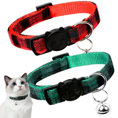 ZOWPET plaid packaging for 2-pack collars shows adjustable fit and festive style.