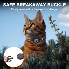 ZOWPET Airtag Cat Collar blue padded neck for comfortable all-day wear